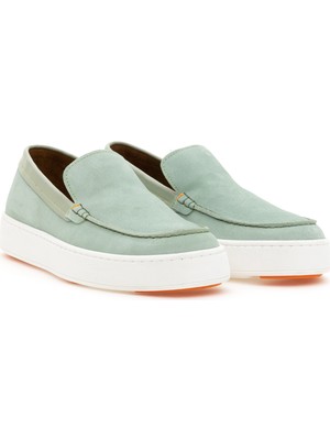 Cacharel Mint Green 100% Leather Loafers