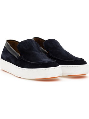 Cacharel Navy Thermo Sole 100% Leather Loafers