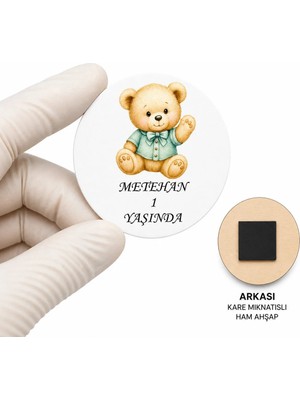 LMS Gift Ahşap Magnet 20 Adet | Doğum Günü | Mevlid | Sünnet | Yeni Doğan Hediyesi
