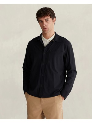 Gant Men's Black Shirt Collar Jacket