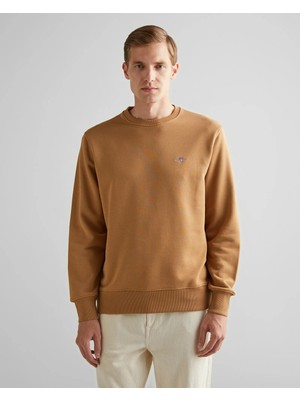 Gant Men's Brown Regular Fit Crew Neck Sweatshirt