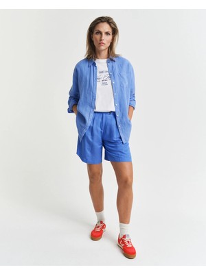 Gant Women's Blue Relaxed Fit Shorts