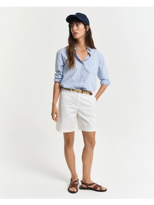 Gant Women's White Regular Fit Shorts