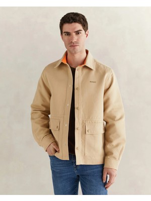 Gant Men's Beige Shirt Collar Jacket