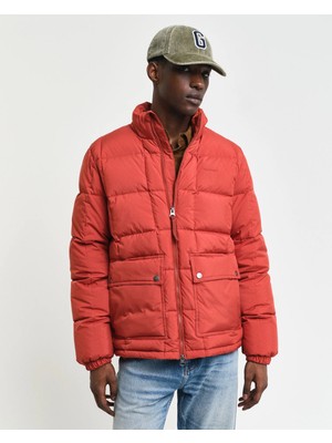 Gant Men's Red Stand Collar Goose Down Jacket