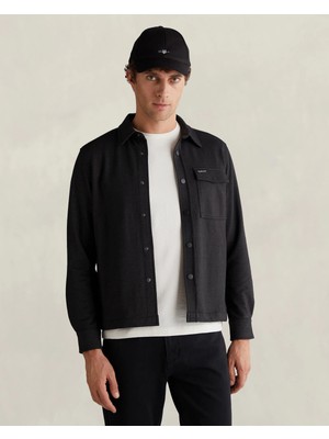 Gant Men's Black Shirt Collar Jacket