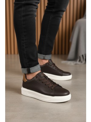 Enoch Topuk Detaylı Beyaz Tabanlı Bağcıklı Erkek Sneaker