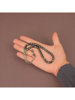 Lapisdo Hematit Taşı Doğal Taş Fıçı Kesim 8X8MM Tesbih