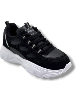 Queen Step 1001-26 Süet Cilt Simli Anatomik Kadın Sneaker