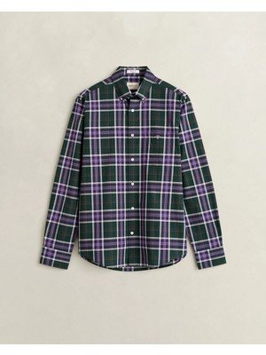 Gant Men's Green Checked %100 Cotton Shirt