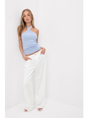 Intimissimi Ribbed Pima Cotton Cross Strap Tank Top