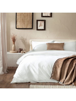 Chakra Albas Bamboo Double Duvet Cover Set 200X220 cm Ecru
