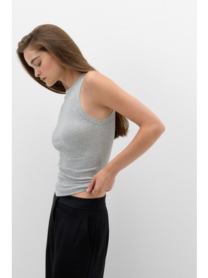 Intimissimi Lamé Cotton Fine Ribbed Tank Top