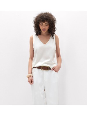 Intimissimi V-Neck Silk Tank Top