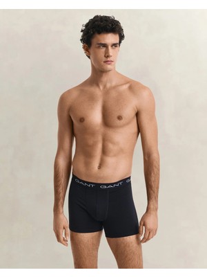 Gant Men's Black Logo 3-Pack Boxer
