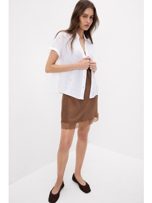Intimissimi The Pure Linen Short Sleeve Linen Canvas Shirt