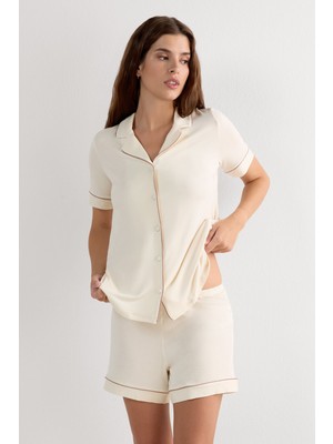 Intimissimi Contrast Piping Modal Shorts