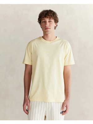 Gant Men's Yellow Short Sleeve T-Shirt
