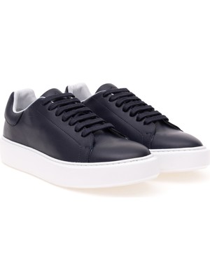 Cacharel Navy Eva Sole %100 Leather Casual Shoes