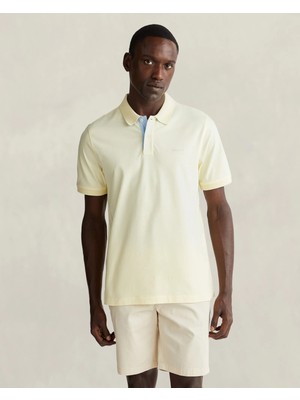 Gant Men's Yellow Regular Fit Polo Shirt