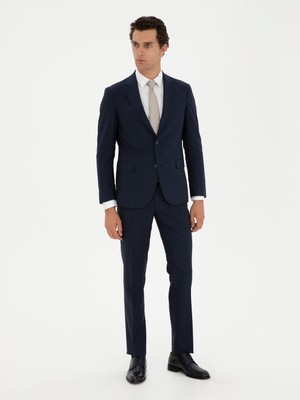 Cacharel Navy Slim Fit Wool Suit