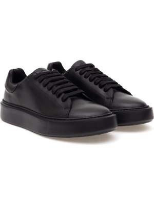 Cacharel Black Eva Sole %100 Leather Casual Shoes