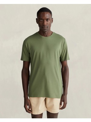 Gant Men's Green Crew Neck T-Shirt