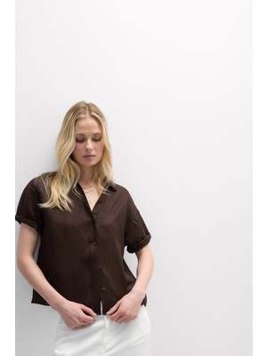 Intimissimi The Pure Linen Short Sleeve Linen Canvas Shirt