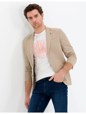 Cacharel Camel Slim Fit Blazer