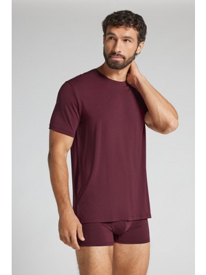 Intimissimi Crew Neck Modal And Silk T-Shirt