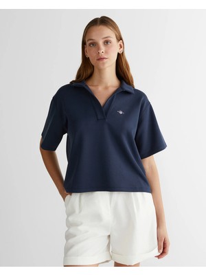 Gant Women's Navy Logo Polo Shirt