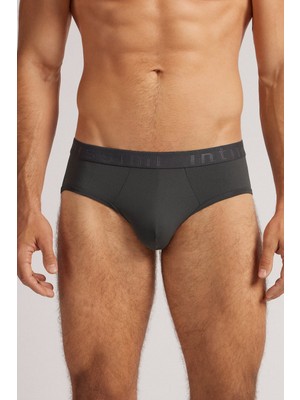 Intimissimi Men's Logo Detail Microfiber Briefs