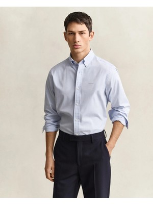 Gant Men's Blue Regular Fit Oxford Shirt