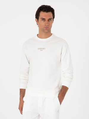 Cacharel Ecru Comfort Fit Crew Neck Sweatshirt