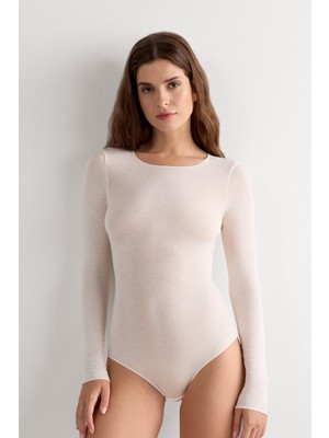 Intimissimi Long Sleeve Modal And Cashmere Bodysuit
