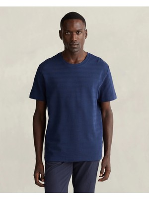 Gant Men's Navy Crew Neck Regular Fit T-Shirt