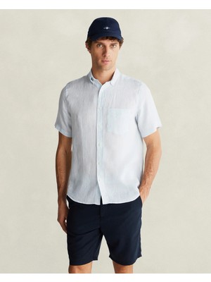 Gant Men's Blue Button-Down Collar Logo Shirt