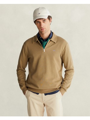 Gant Men's Brown Half-Zip Sweatshirt