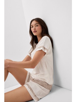 Intimissimi Modal Short Pajamas With Lace