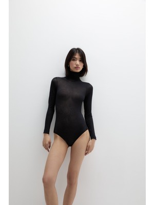 Intimissimi Turtleneck Cashmere Blend Ultra-Light Modal Bodysuit