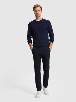 Cacharel Navy Slim Fit Chino Trousers