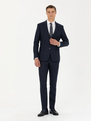 Cacharel Navy Slim Fit Wool Suit