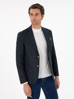 Cacharel Petrol Blue Slim Fit Blazer
