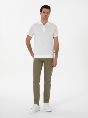 Cacharel Green Slim Fit Cotton Blend Jeans