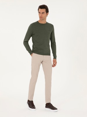 Cacharel Stone Slim Fit Canvas Trousers