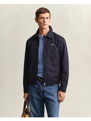 Gant Men's Navy Shirt Collar Logo Jacket