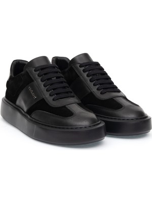 Cacharel Black %100 Leather Microlight Sole Casual Shoes