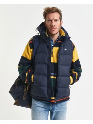 Gant Men's Navy Regular Fit Zip-Up Vest