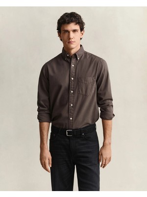 Gant Men's Brown %100 Cotton Shirt