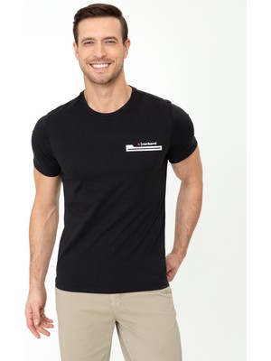 Cacharel Black Crew Neck Slim Fit T-Shirt